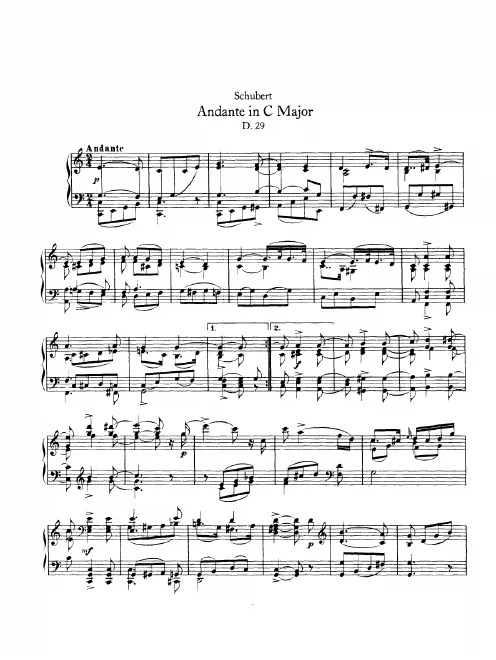 First page of Andante in