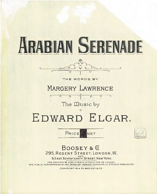 First page of Arabian Serenade