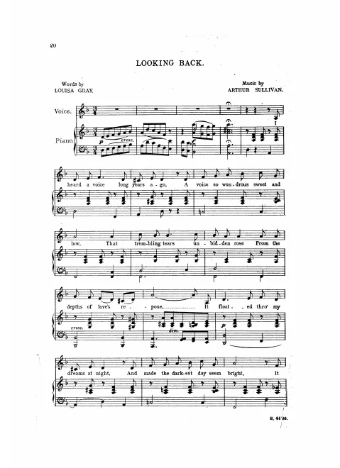 First page of Looking Back