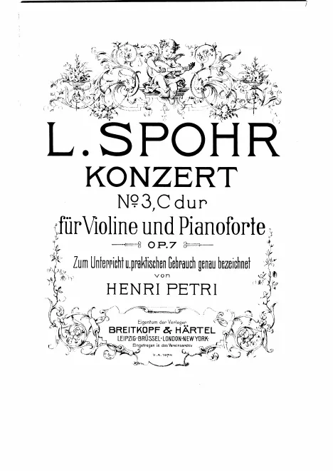 First page of Violin Concerto No.3