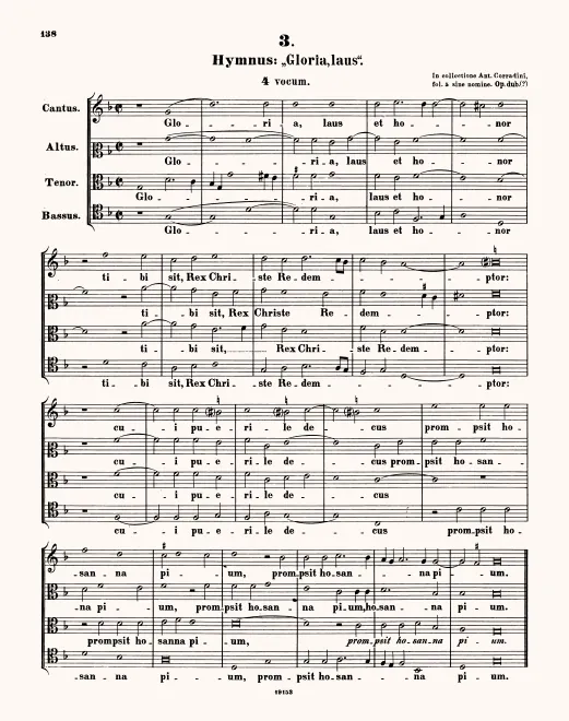 First page of Gloria, laus