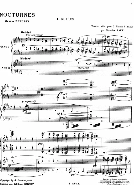 First page of Nocturnes