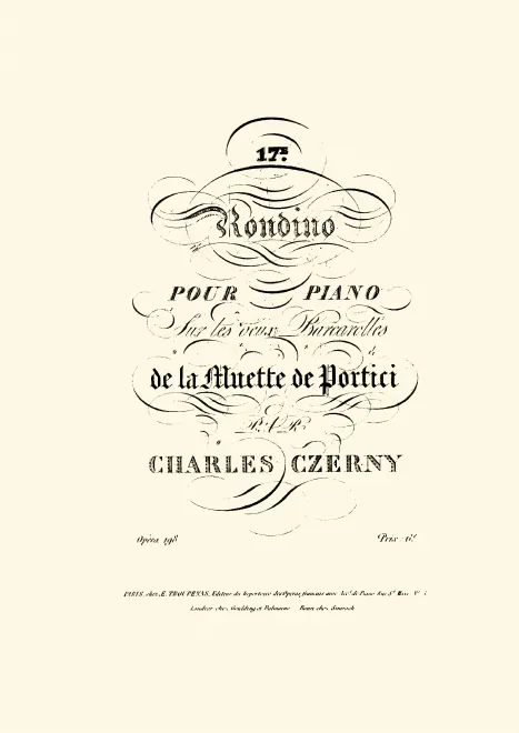 First page of 17th Rondino sur les deux Barcarolles de la Muette de Portici