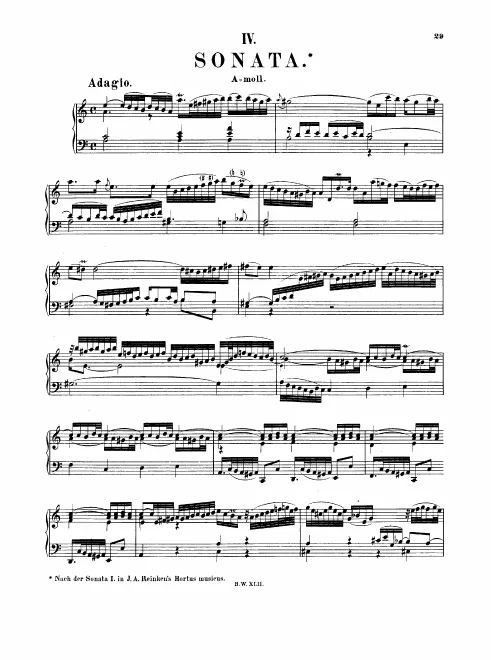First page of Sonata in a