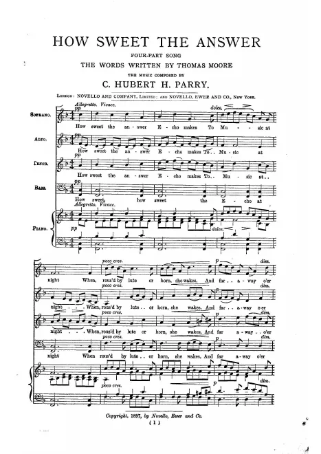 First page of Six Modern Lyrics
