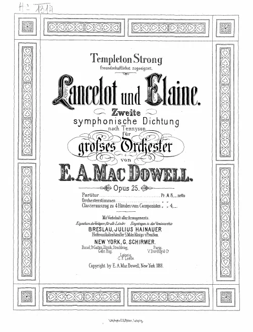 First page of Lancelot and Elaine