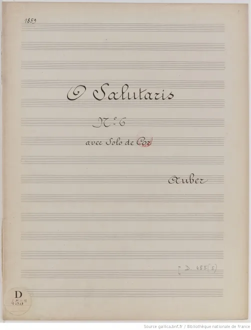 First page of O salutaris No.6