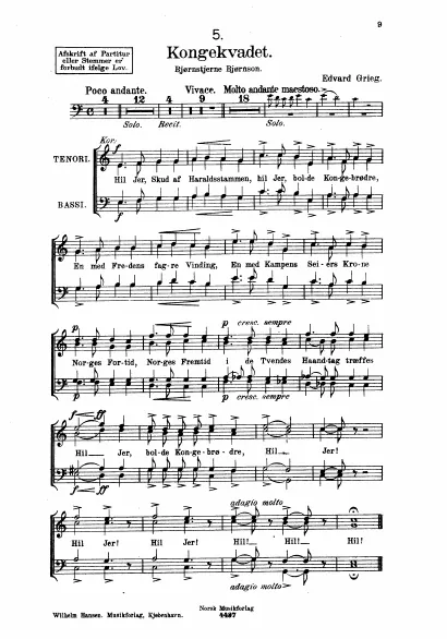 8. Kongekvadet (Chorus Part)