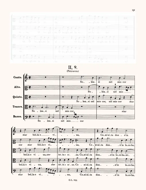 First page of Soleasi nel mio cor