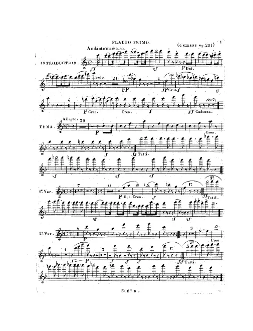 First page of Introduction, variations et presto finale sur un thème favori de l'opéra de 'Norma'