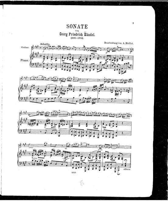 First page of Violin Sonata in A major