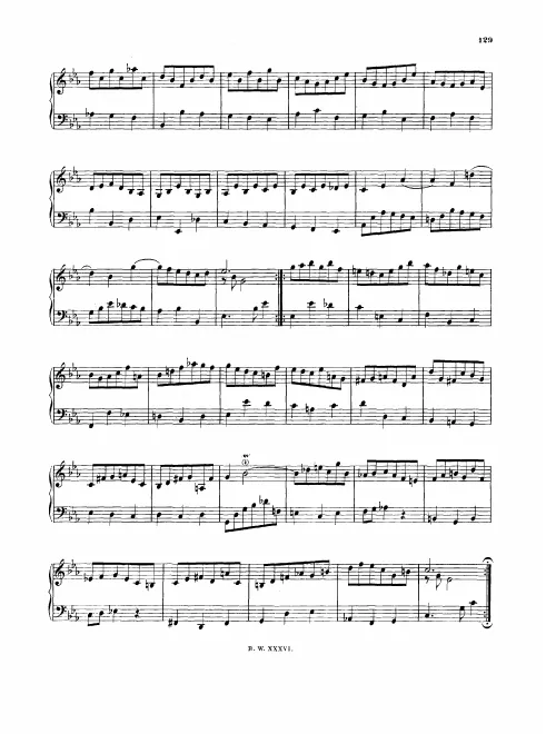 First page of Little Prelude in C minor