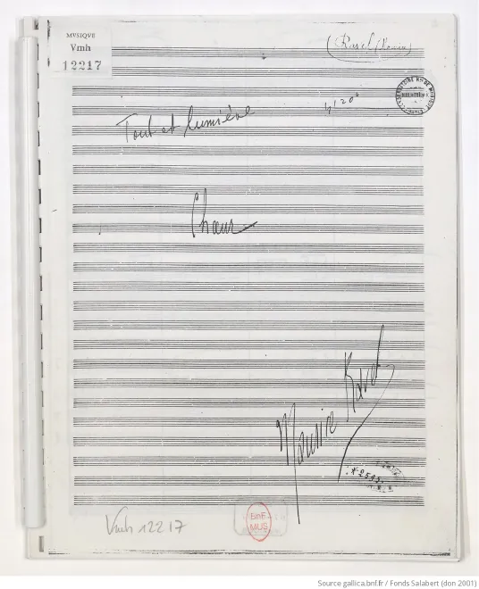 First page of Tout est lumière