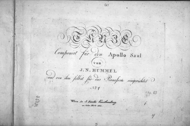 First page of Tänze für den Apollo Saal