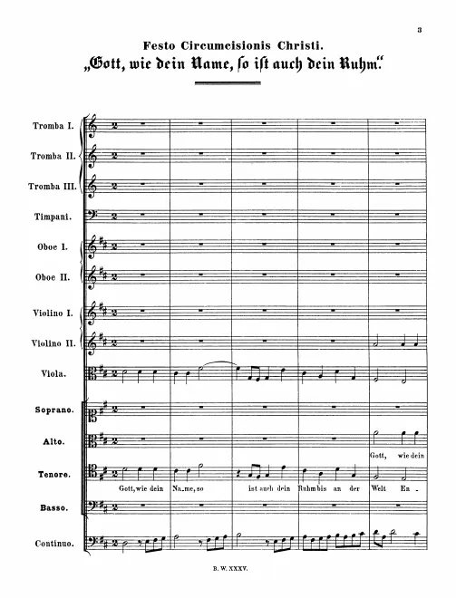 First page of Gott, wie dein Name, so ist auch dein Ruhm