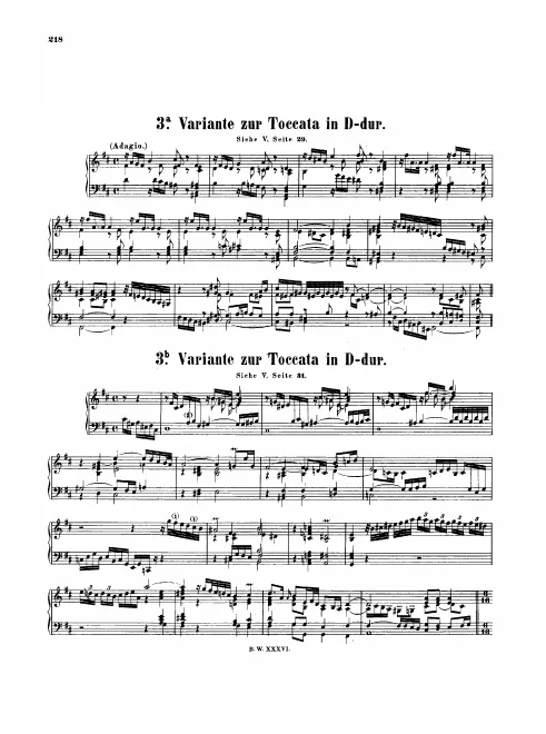 First page of Toccata in D major