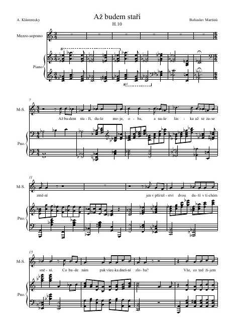 First page of Až budem staří