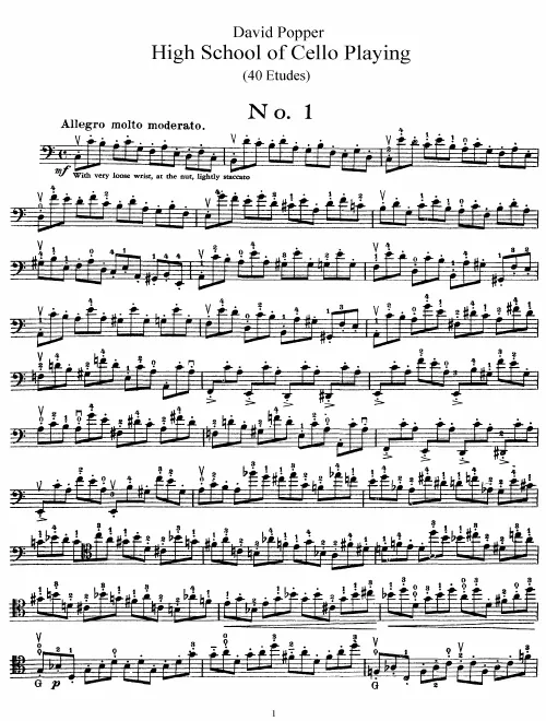 First page of Hohe Schule des Violoncello-Spiels