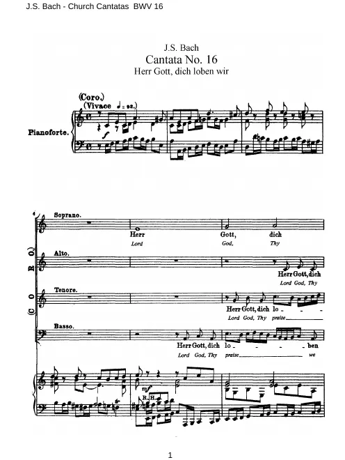 First page of Herr Gott, dich loben wir