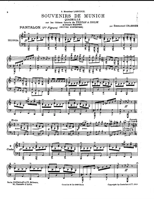 First page of Souvenirs de Munich
