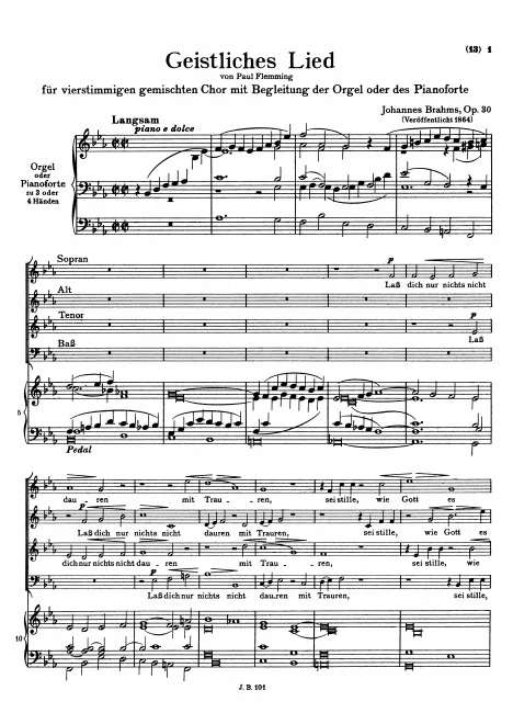First page of Geistliches Lied