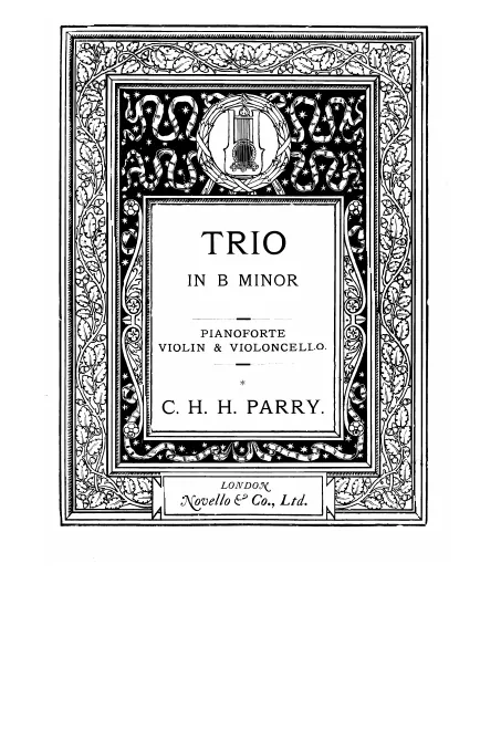 First page of Piano Trio in B minor