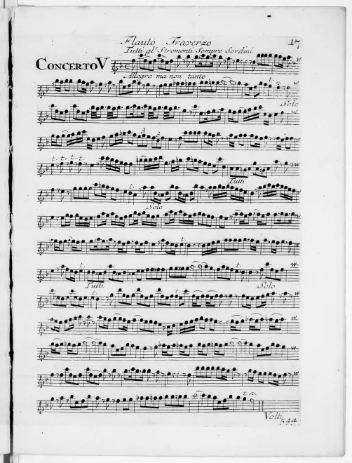 First page of Flute Concerto in F major