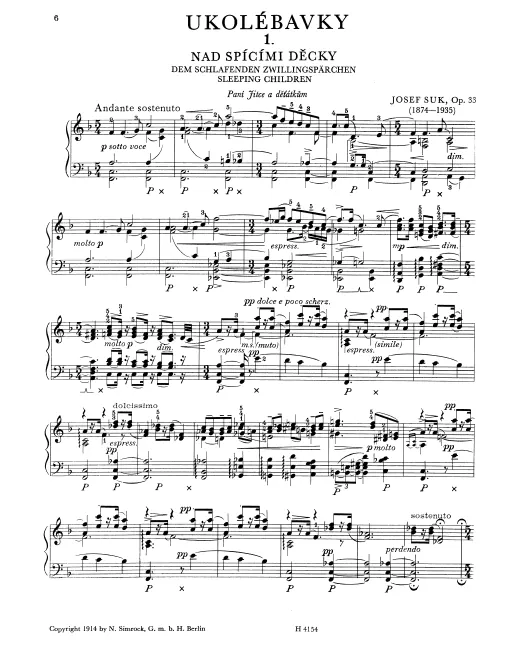 First page of Ukolébavky