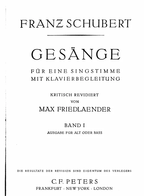 First page of Songs