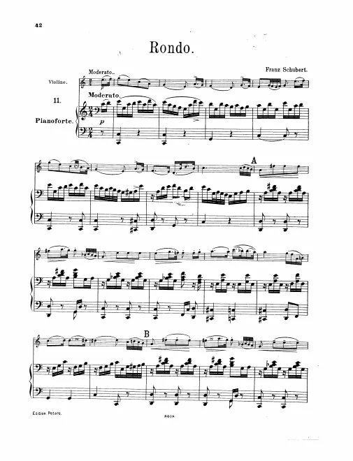 First page of Rondo in A major