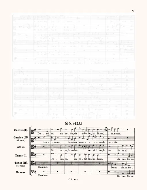 First page of Domine da nobis auxilium