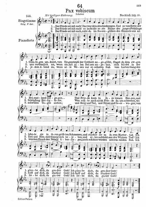 Complete Score (Low voice, transposed to )