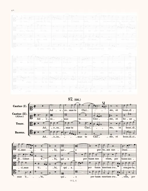 First page of Adoramus te Christe