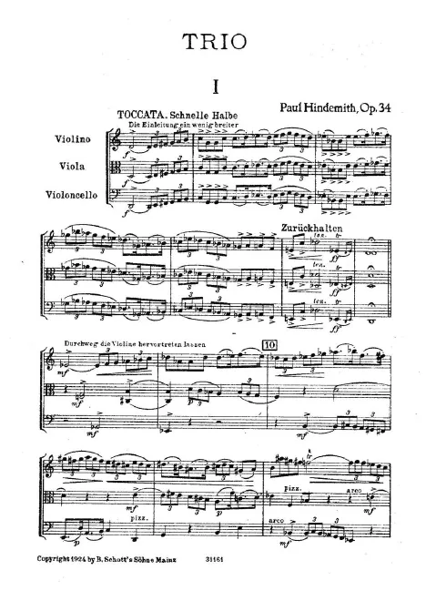 First page of String Trio No.1