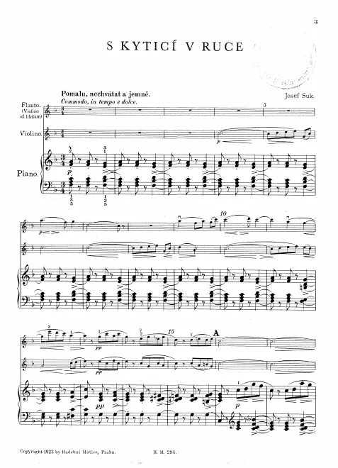 First page of Bagatela 'With Nosegay in Hand'