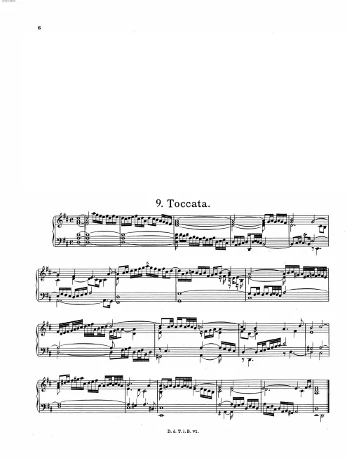 First page of Toccata in D major