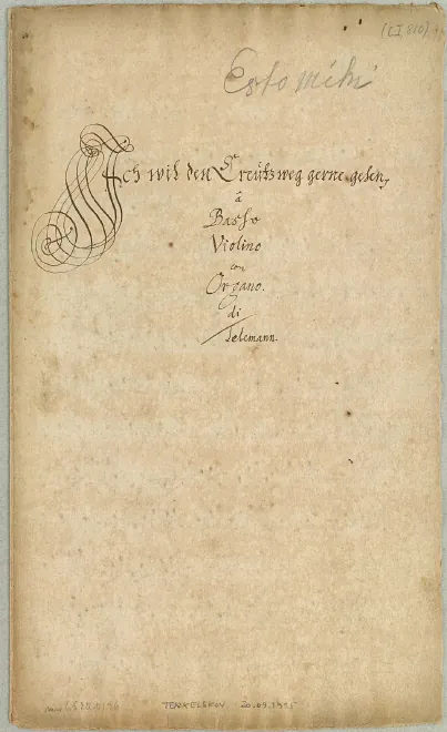 First page of Ich will den Kreuzweg gerne gehen