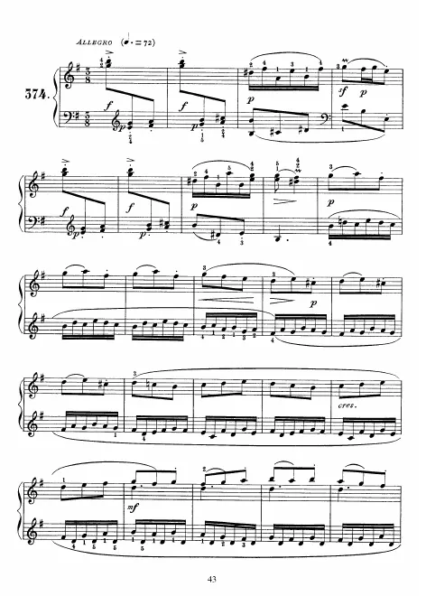 First page of Keyboard Sonata in E minor