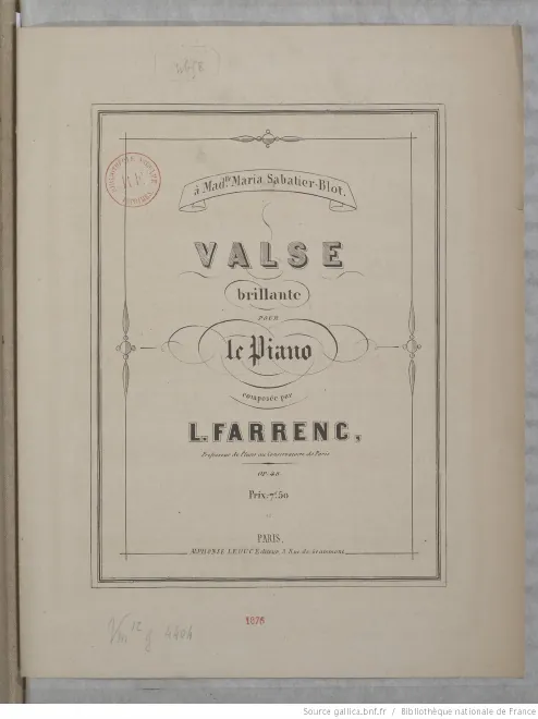 First page of Valse brillante
