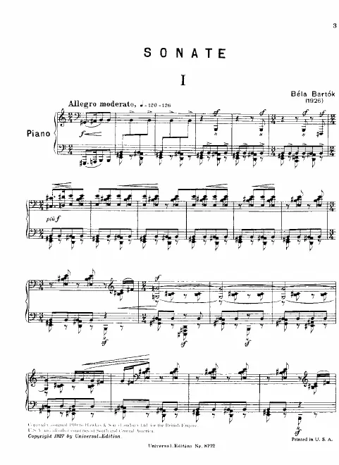 First page of Piano Sonata