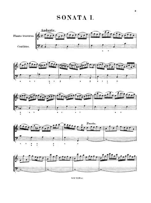 First page of Flute Sonata