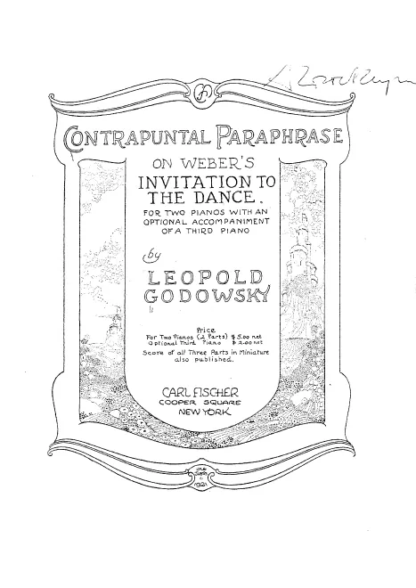 First page of Contrapuntal Paraphrase on Weber's "Invitation to the Dance"