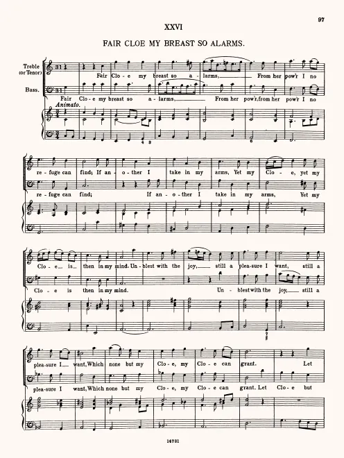 First page of Fair Cloe, My Breast So Alarms