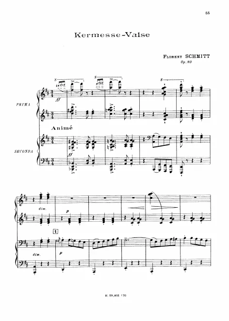First page of Kermesse-Valse
