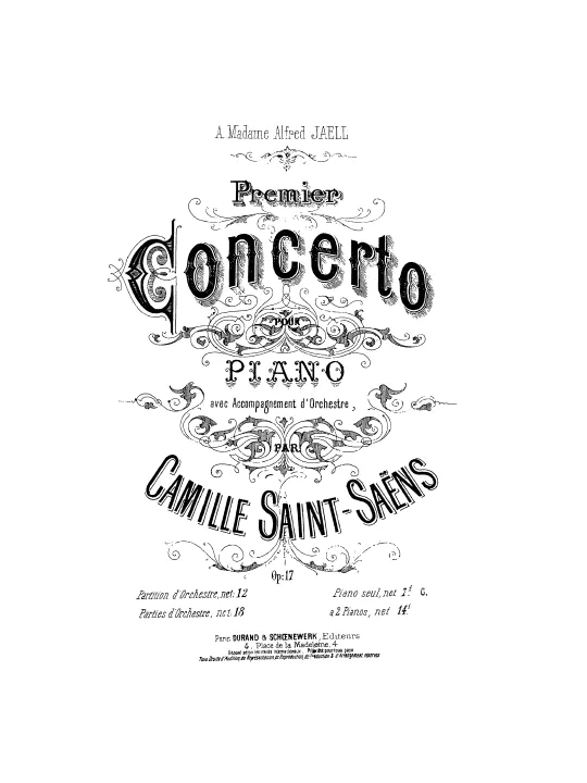 First page of Piano Concerto No.1