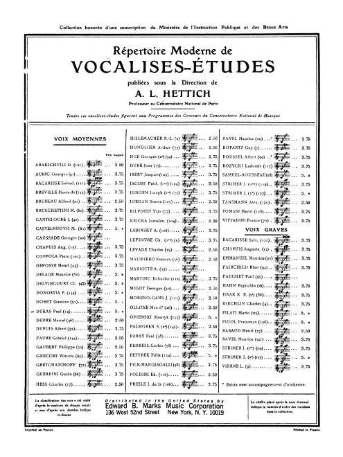 First page of Vocalise-étude