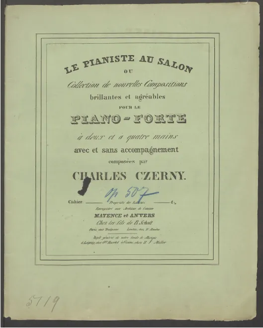 First page of Fantaisie romantique: à Quatre Mains pour le piano : sur des Motifs de l'Opéra Le domino noir