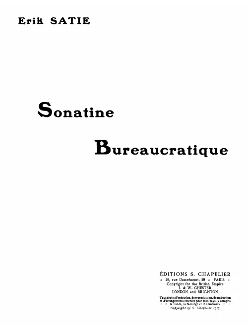 First page of Sonatine bureaucratique