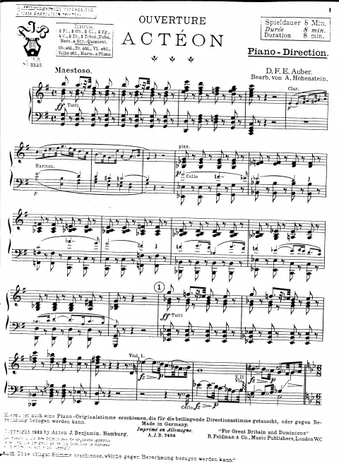 First page of Actéon
