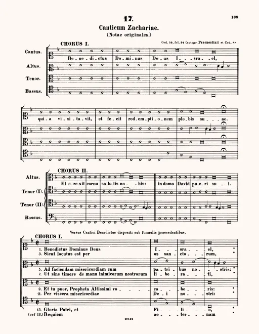 First page of Benedictus Dominus Deus Israel, IGP 662
